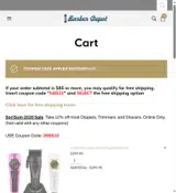 Barber Depot coupon verification screenshot