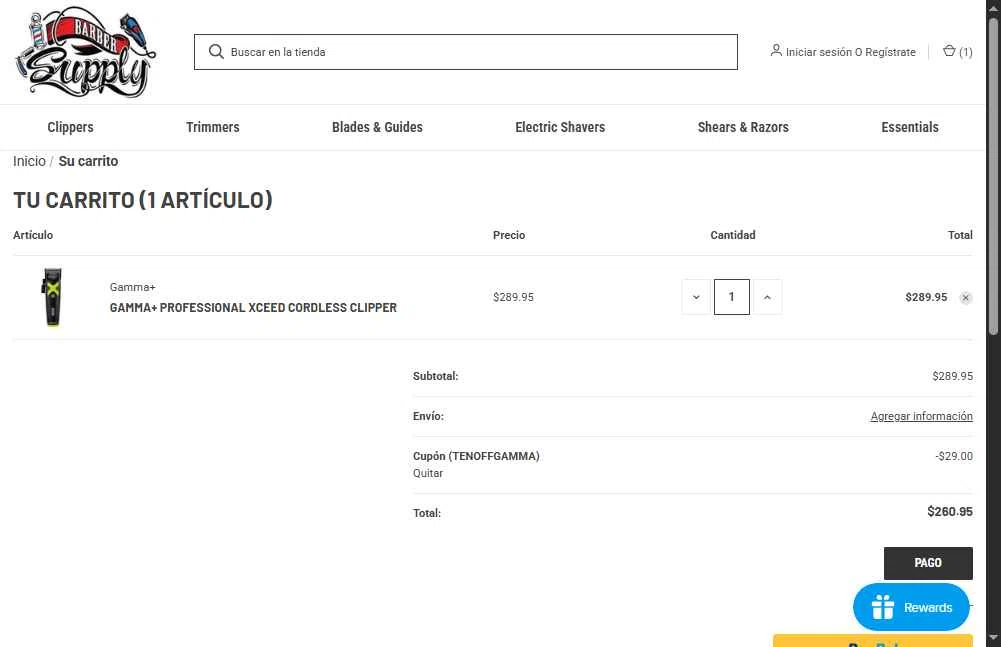 Barber Supply checkout page showing Barber Supply promo code box | Screenshot taken by SimplyCodes community member on Jan 29, 2026