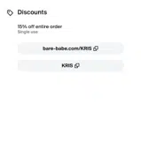 KRIS coupon verification screenshot