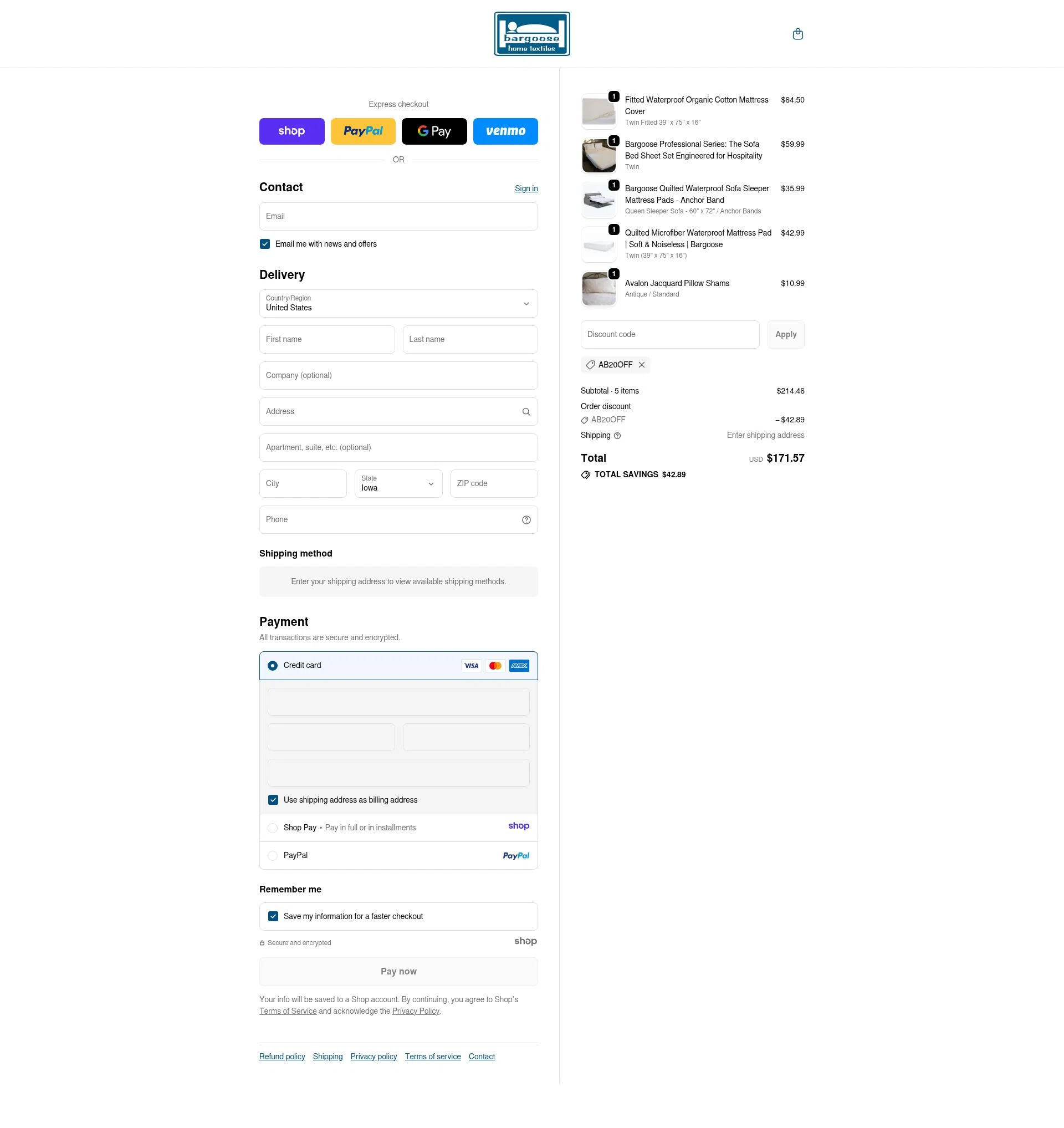 Bargoose checkout page showing Bargoose promo code box | Screenshot taken by SimplyCodes community member on Jan 2, 2026
