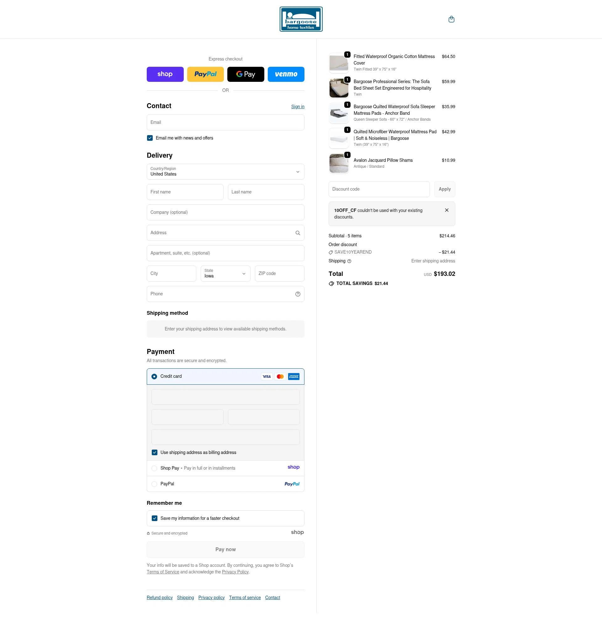 Bargoose checkout page showing Bargoose promo code box | Screenshot taken by SimplyCodes community member on Jan 2, 2026