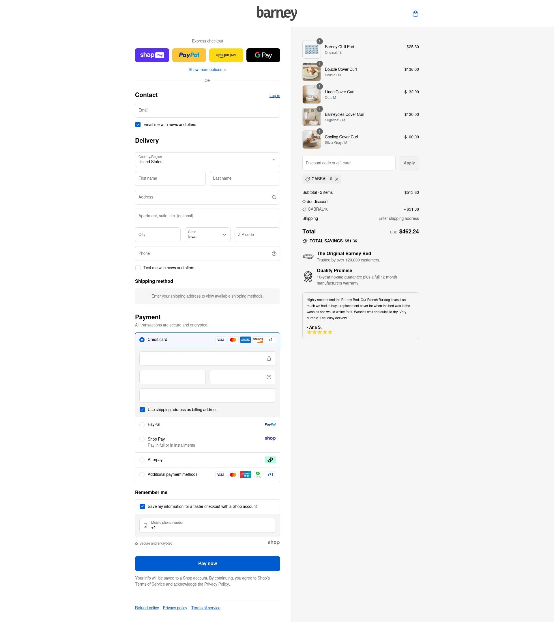 Barney Bed US checkout page showing Barney Bed US promo code box | Screenshot taken by SimplyCodes community member on Aug 26, 2025