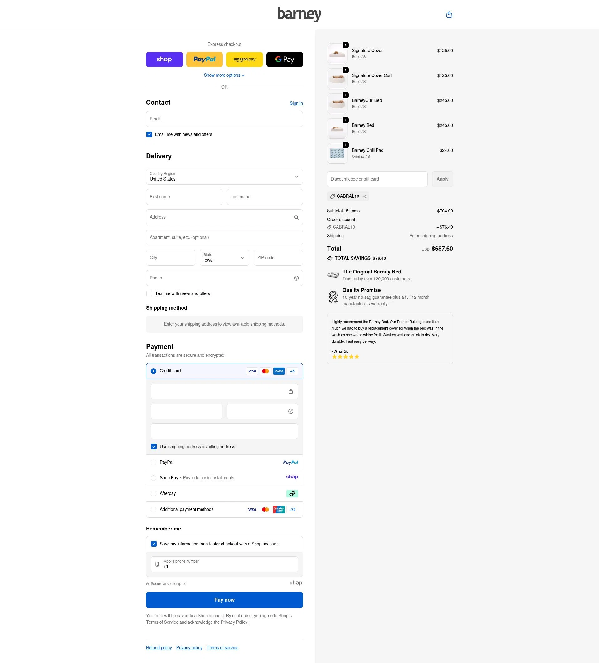 Barney Bed US checkout page showing Barney Bed US promo code box | Screenshot taken by SimplyCodes community member on Nov 9, 2025