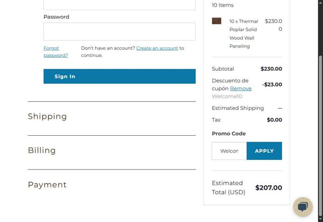 Barron Designs checkout page showing Barron Designs promo code box | Screenshot taken by SimplyCodes community member on Jul 4, 2025
