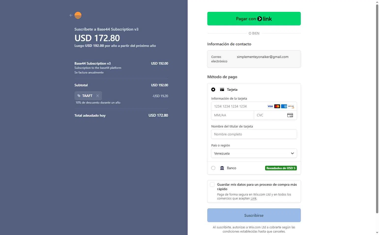 BASE44 checkout page showing BASE44 promo code box | Screenshot taken by SimplyCodes community member on Jan 29, 2026