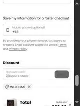 welcome coupon verification screenshot
