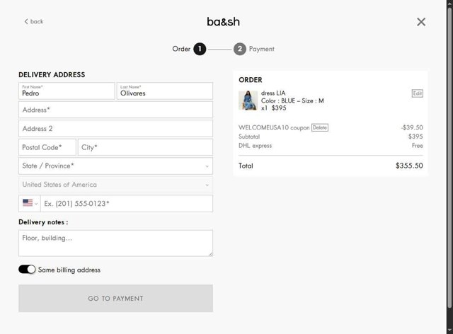 Ba&sh checkout page showing Ba&sh promo code box | Screenshot taken by SimplyCodes community member on Jul 27, 2025