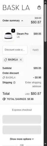 BASKLA coupon verification screenshot