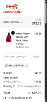 Bassdash coupon verification screenshot