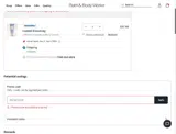 Bath & Body Works coupon verification screenshot