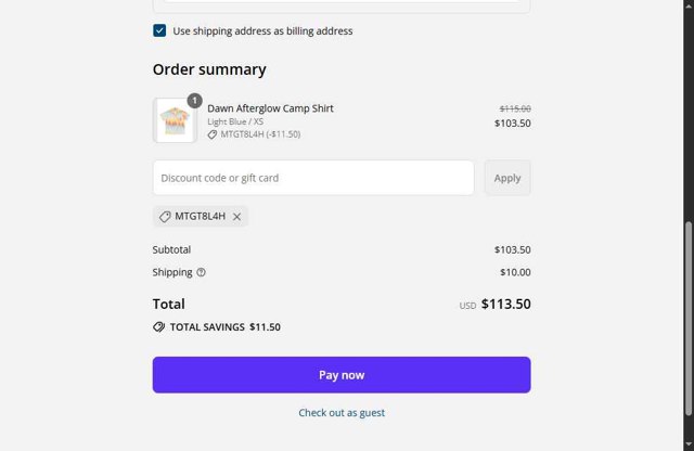 Bather checkout page showing Bather discount code box | Screenshot taken by SimplyCodes community member on Aug 12, 2025