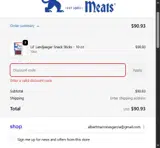 Bavarian Meats coupon verification screenshot