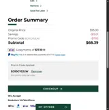 Baylor Bears Athletics Shop coupon verification screenshot