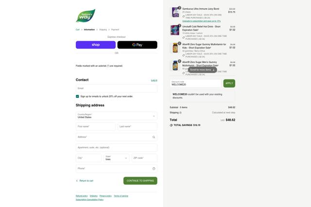 Baze checkout page showing Baze promo code box | Screenshot taken by SimplyCodes community member on Aug 29, 2025