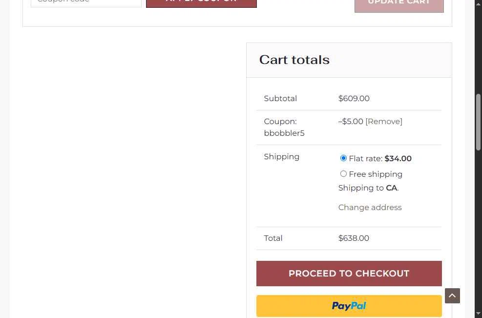 Bbobbler checkout page showing Bbobbler coupon code box | Screenshot taken by SimplyCodes community member on Oct 16, 2025