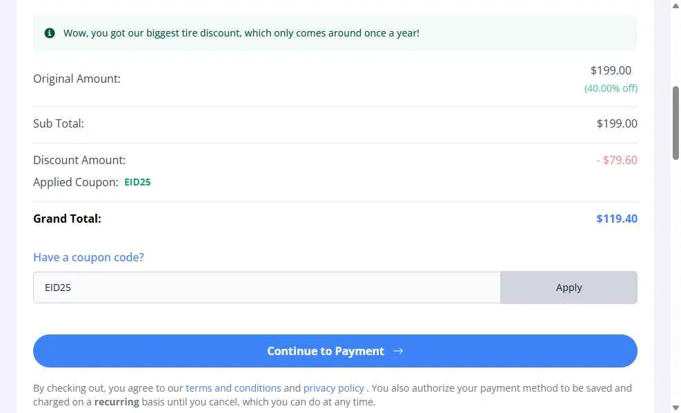 BdThemes checkout page showing BdThemes promo code box | Screenshot taken by SimplyCodes community member on Nov 28, 2025