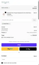 BFEXTRA5 coupon verification screenshot