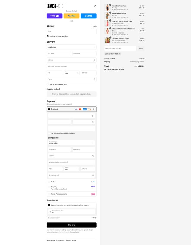 Beach Riot checkout page showing Beach Riot promo code box | Screenshot taken by SimplyCodes community member on Aug 28, 2025