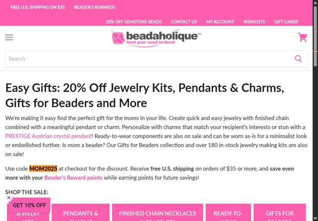 Beadaholique checkout page showing Beadaholique promo code box | Screenshot taken by SimplyCodes community member on May 19, 2025