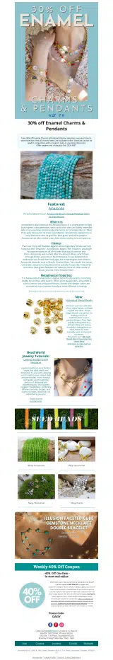 Bead World coupon verification screenshot