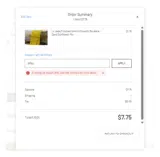 Bead World coupon verification screenshot