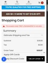 FIRST-uTxGe9e431Vb coupon verification screenshot