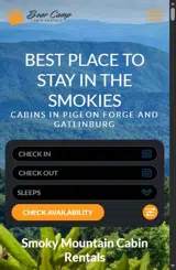 Bear Camp Cabin Rentals coupon verification screenshot
