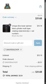 Bear Dice coupon verification screenshot