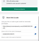 HOME2DECORATE coupon verification screenshot