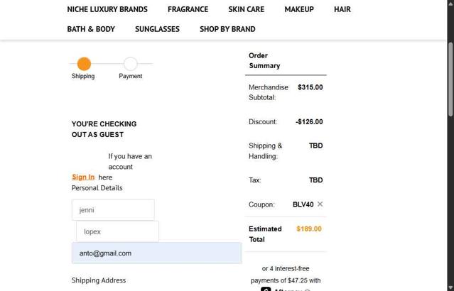 BeautyLIV.com checkout page showing BeautyLIV.com discount code box | Screenshot taken by SimplyCodes community member on Aug 7, 2025