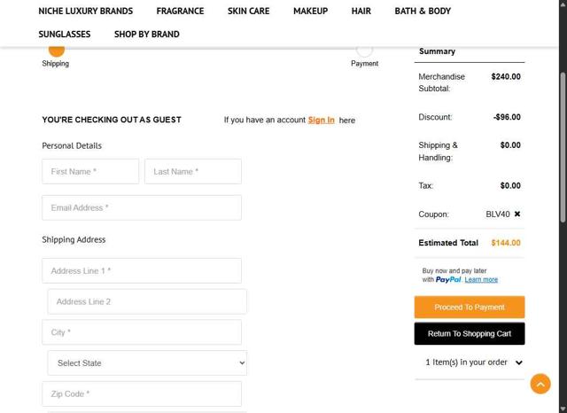 BeautyLIV.com checkout page showing BeautyLIV.com discount code box | Screenshot taken by SimplyCodes community member on Sep 19, 2025