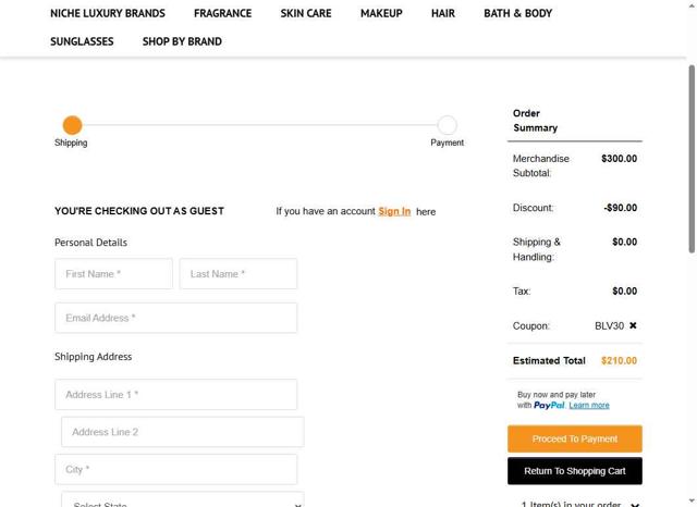 BeautyLIV.com checkout page showing BeautyLIV.com discount code box | Screenshot taken by SimplyCodes community member on Sep 19, 2025