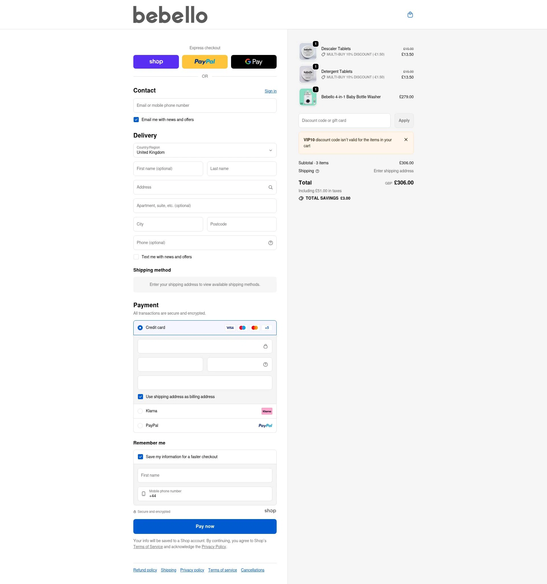 Bebello checkout page showing Bebello promo code box | Screenshot taken by SimplyCodes community member on Dec 29, 2025