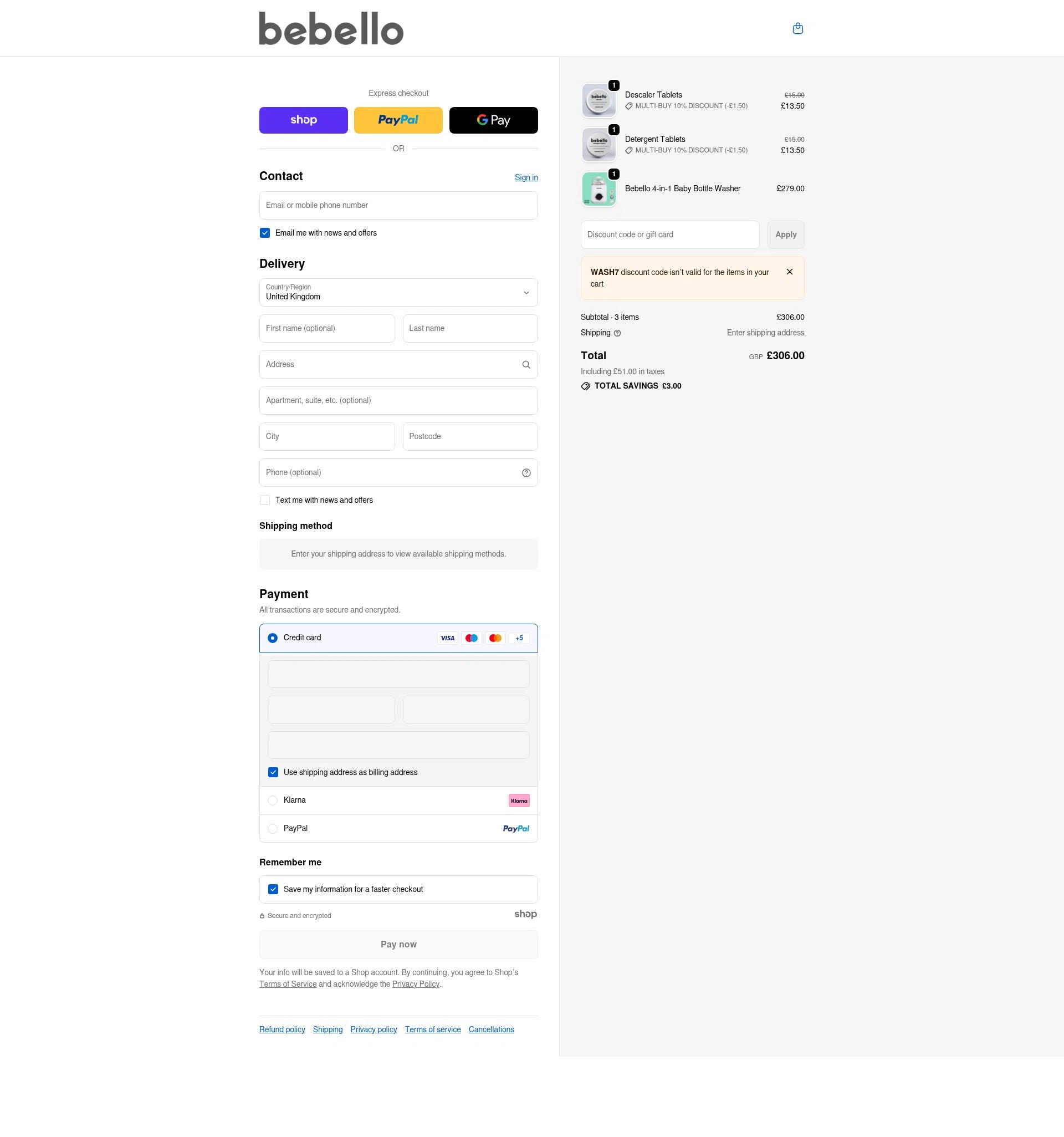 Bebello checkout page showing Bebello promo code box | Screenshot taken by SimplyCodes community member on Dec 24, 2025