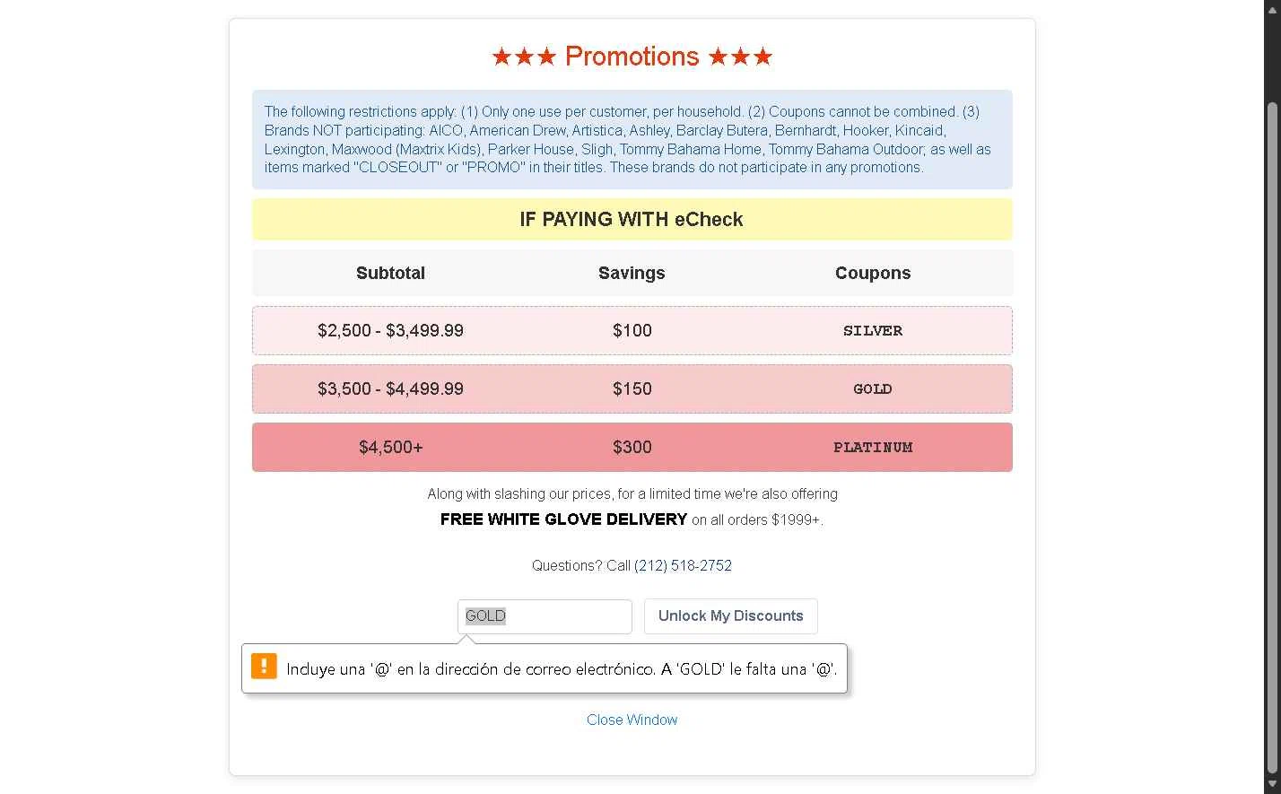Bedroom Furniture Discounts checkout page showing Bedroom Furniture Discounts promo code box | Screenshot taken by SimplyCodes community member on Jan 9, 2026