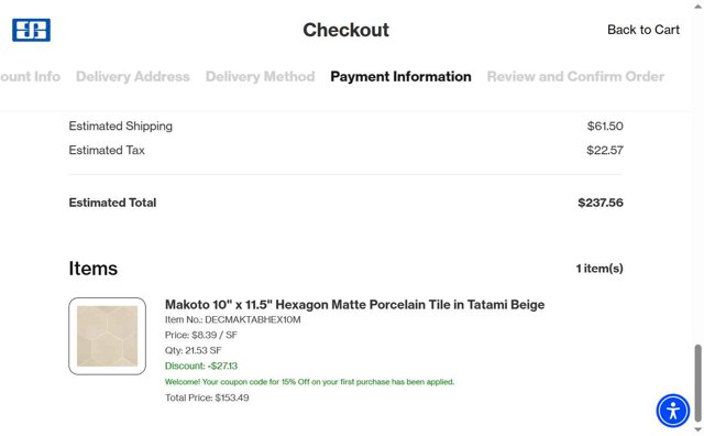 Bedrosians checkout page showing Bedrosians promo code box | Screenshot taken by SimplyCodes community member on Jul 22, 2025