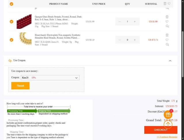Beebeecraft checkout page showing Beebeecraft coupon code box | Screenshot taken by SimplyCodes community member on Sep 9, 2025