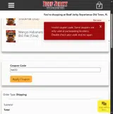 Beef Jerky coupon verification screenshot