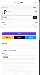 Belfans Technologies coupon verification screenshot