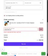 MEMORIAL30 coupon verification screenshot
