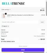 BIKU15 coupon verification screenshot