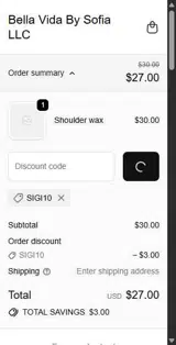 SIGI10 coupon verification screenshot