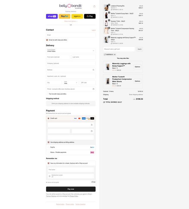 Belly Bandit checkout page showing Belly Bandit discount code box | Screenshot taken by SimplyCodes community member on Aug 27, 2025