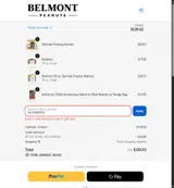 Belmont Peanuts coupon verification screenshot