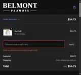Belmont Peanuts coupon verification screenshot