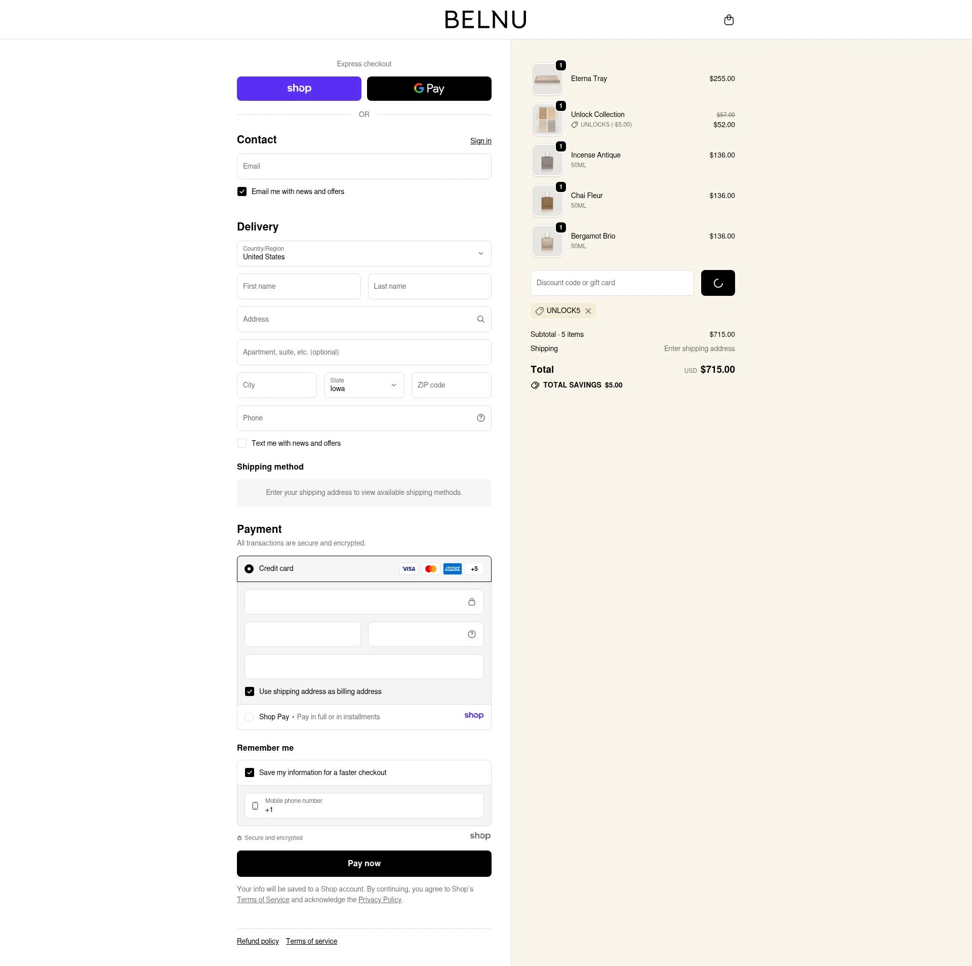 Belnu checkout page showing Belnu promo code box | Screenshot taken by SimplyCodes community member on Dec 16, 2025