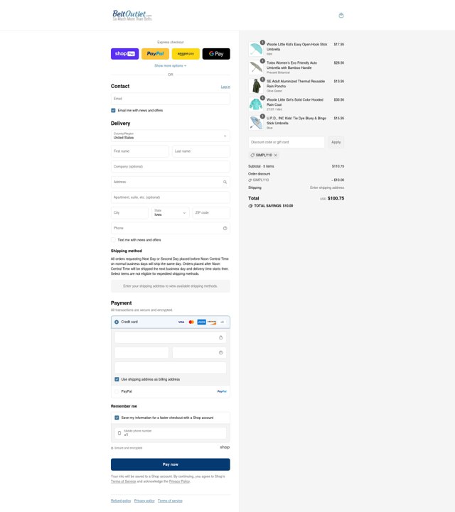 BeltOutlet.com checkout page showing BeltOutlet.com coupon code box | Screenshot taken by SimplyCodes community member on Aug 24, 2025