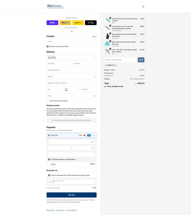 BeltOutlet.com checkout page showing BeltOutlet.com coupon code box | Screenshot taken by SimplyCodes community member on Sep 10, 2025