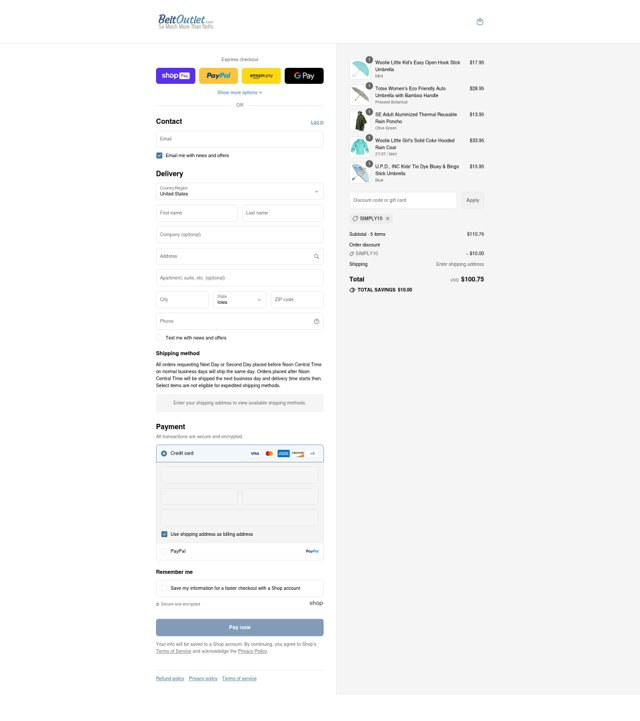 BeltOutlet.com checkout page showing BeltOutlet.com coupon code box | Screenshot taken by SimplyCodes community member on Aug 28, 2025