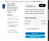 Bentley Falcons coupon verification screenshot